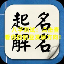  八字测试：点击查看你的职业发展方向！